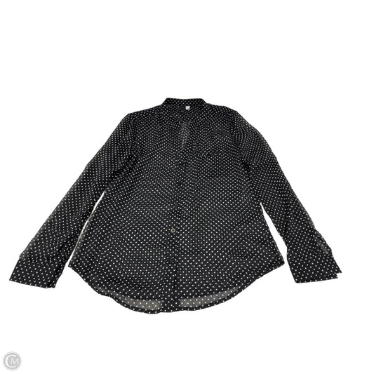 Blouse Long Sleeve By Kut In Black & White, Size: S