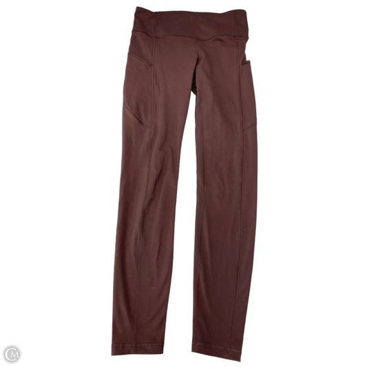 Athletic Leggings By Crz Yoga In Brown, Size: L