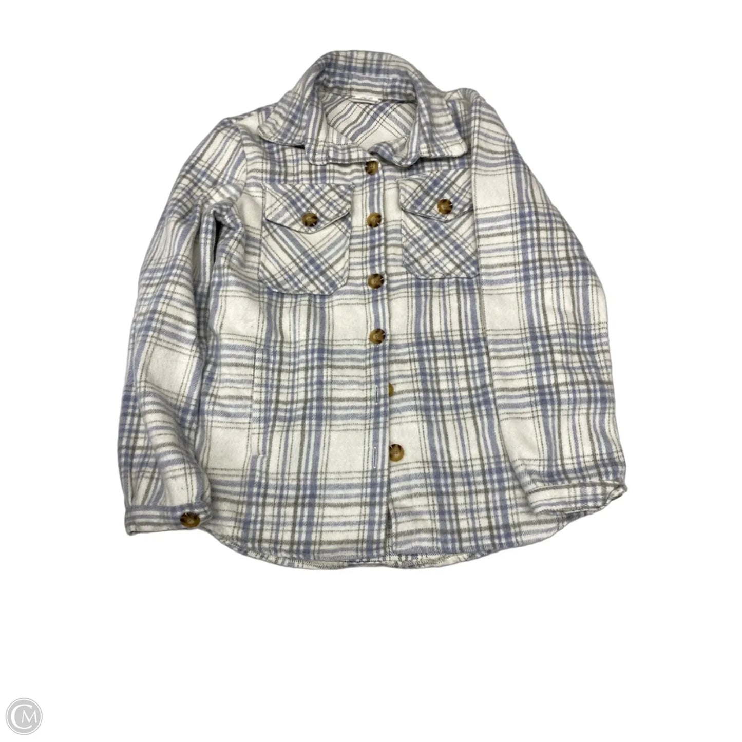 Jacket Shirt By Cme In Plaid Pattern, Size: M