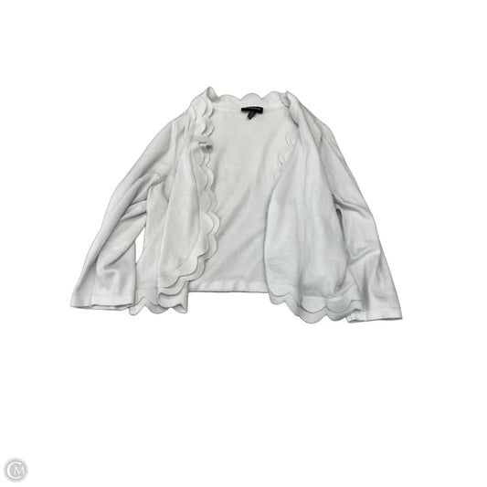 Sweater Cardigan By Nina Leonard In White, Size: 3x