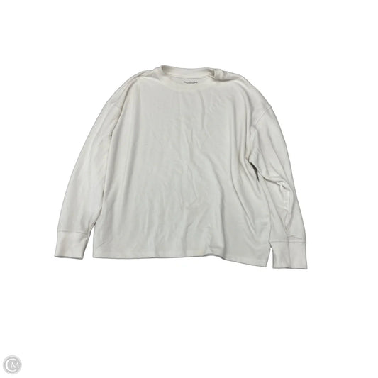 Top Long Sleeve By Abercrombie And Fitch In Ivory, Size: S