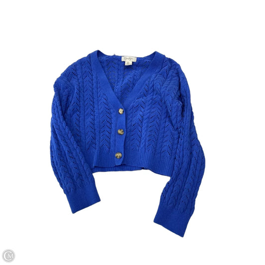 Sweater Cardigan By Jessica Simpson In Blue, Size: M