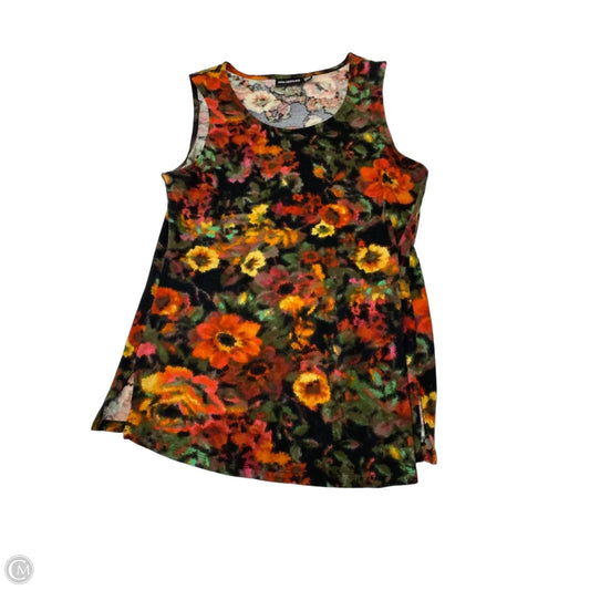 Top Sleeveless By Nina Leonard In Multi-colored, Size: L