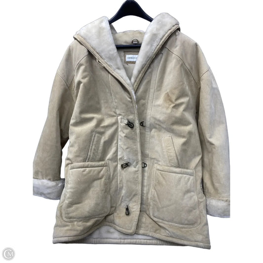 Coat Faux Fur & Sherpa By Cma In Cream, Size: Xl