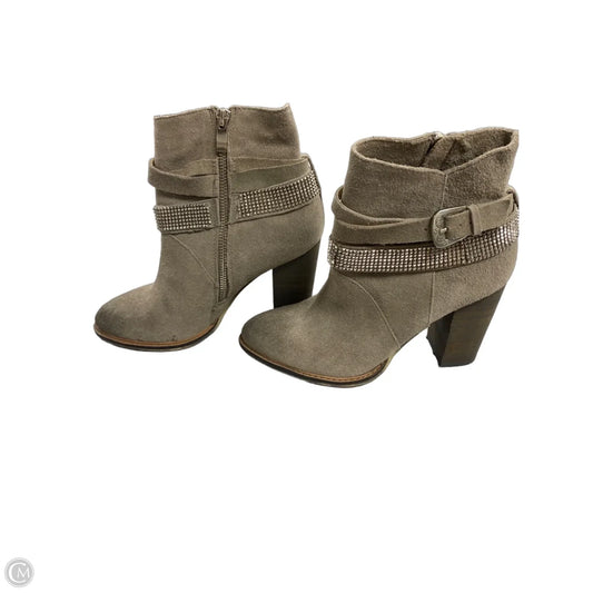 Boots Ankle Heels By Nine West In Grey, Size: 6.5