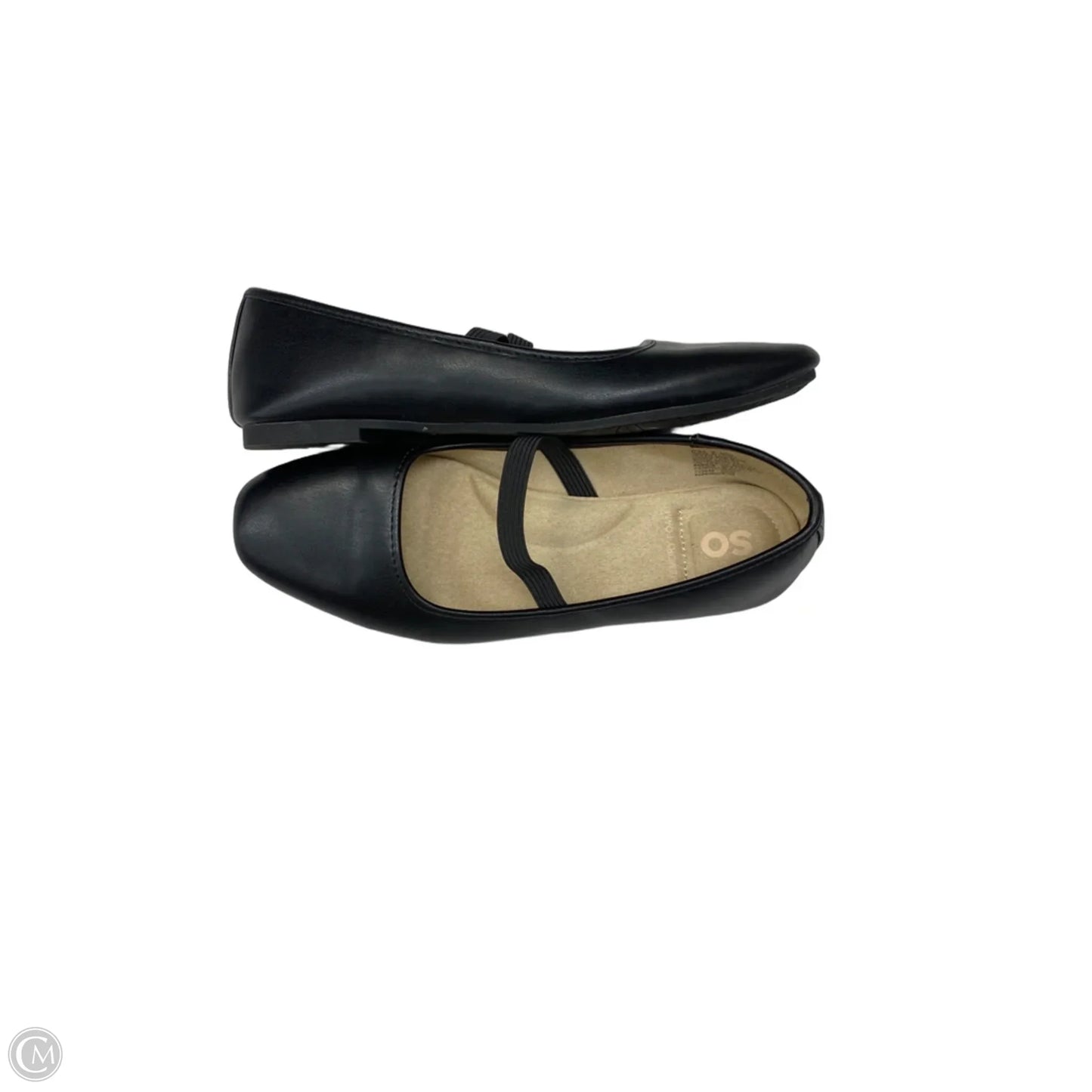 Shoes Flats By So In Black, Size: 8