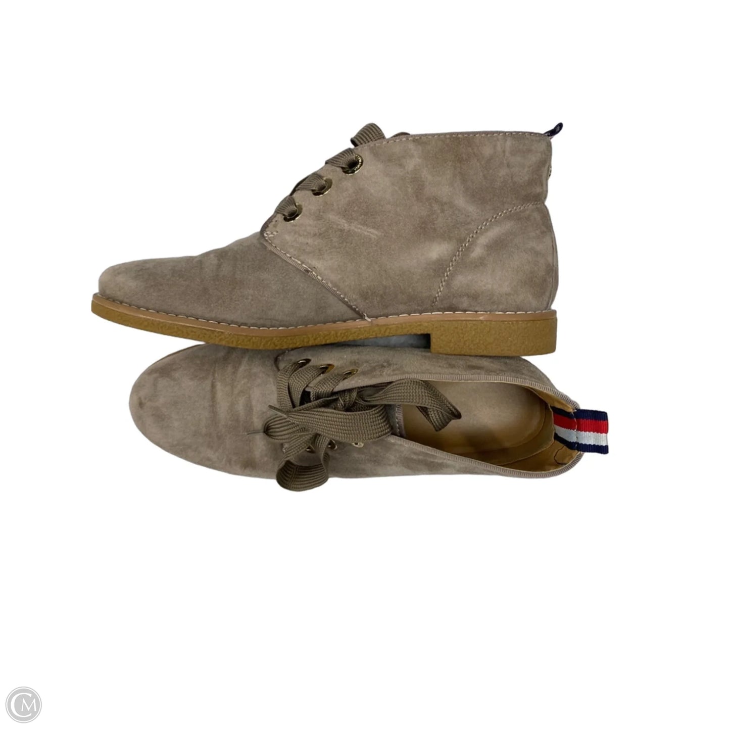 Boots Ankle Flats By Tommy Hilfiger In Beige, Size: 8