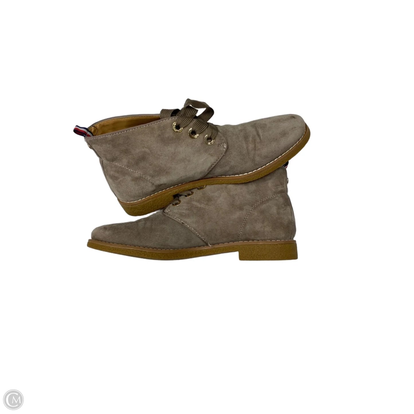 Boots Ankle Flats By Tommy Hilfiger In Beige, Size: 8