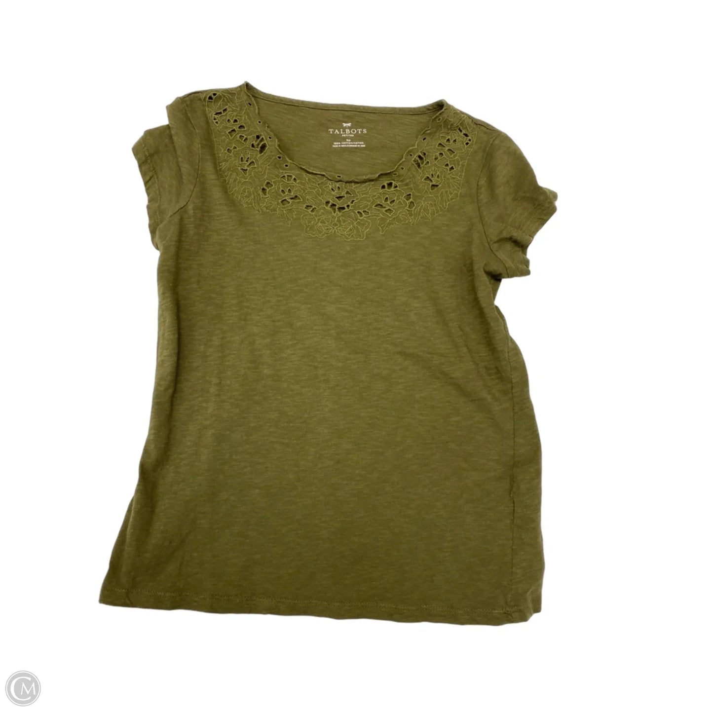 Top Short Sleeve By Talbots In Green, Size: Sp