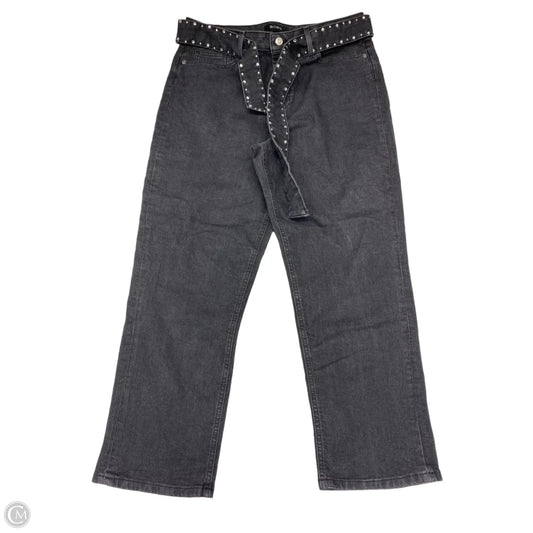 Jeans Straight By Bcbg In Black Denim, Size: 12