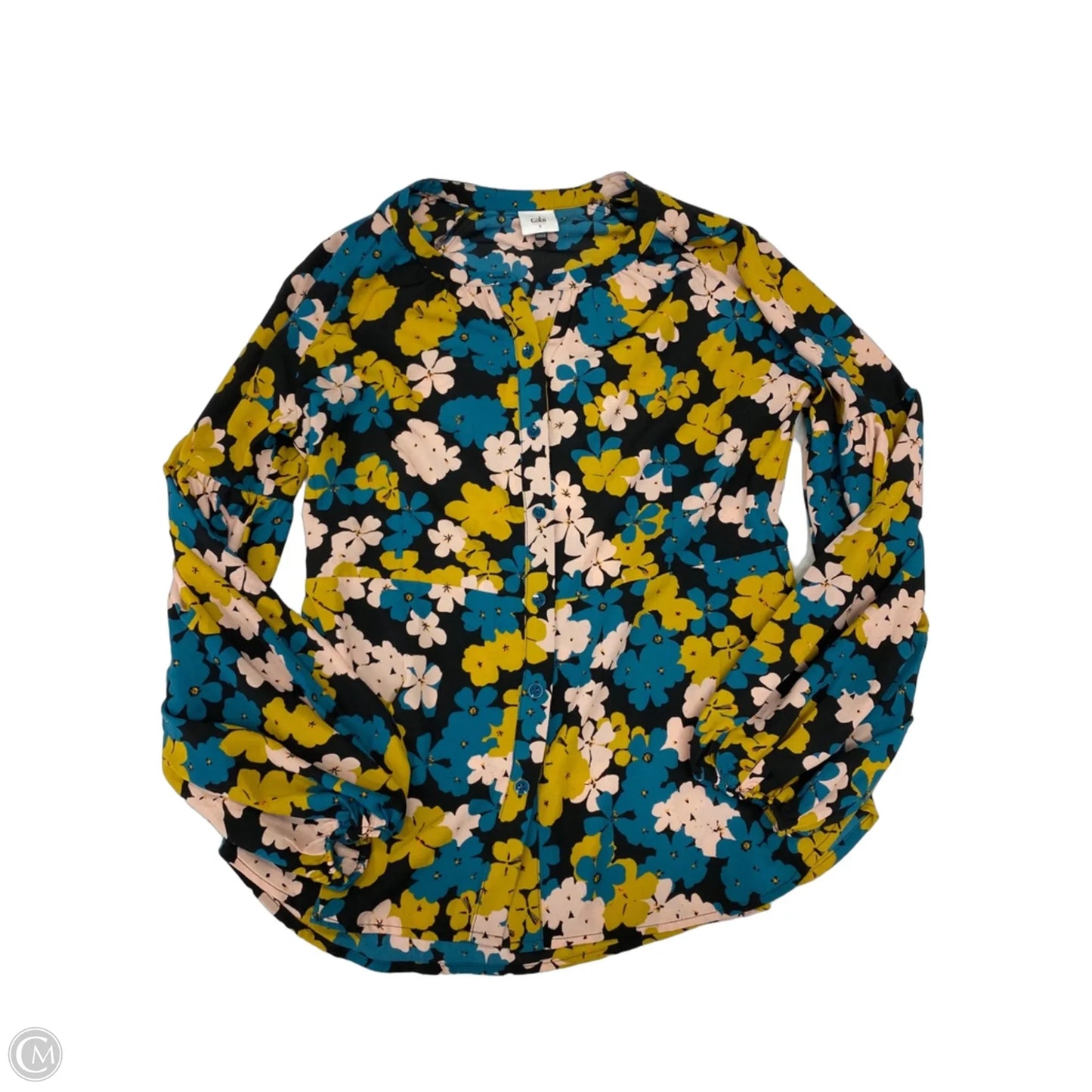 Blouse Long Sleeve By Cabi In Floral Print, Size: S