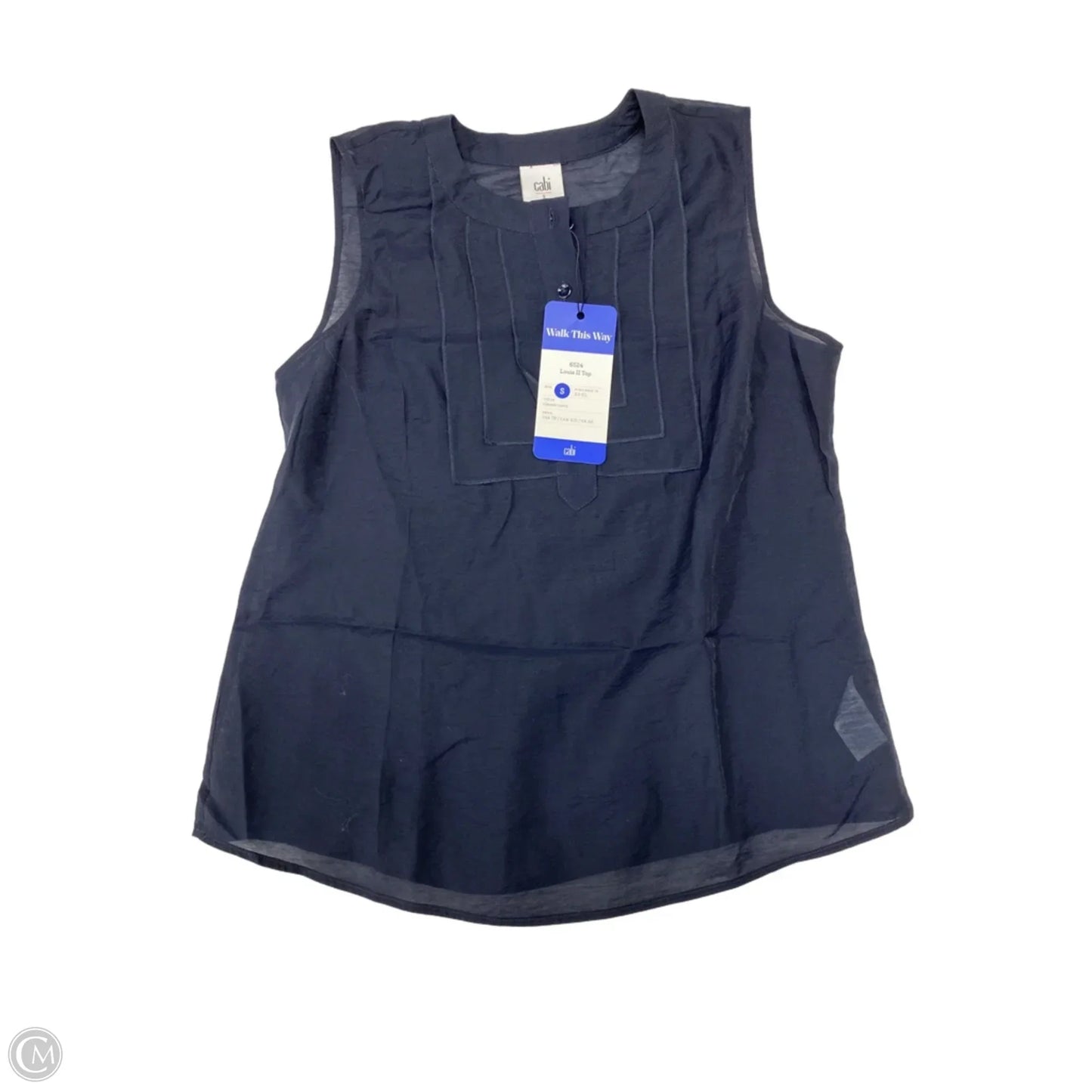 Top Sleeveless By Cabi In Navy, Size: S