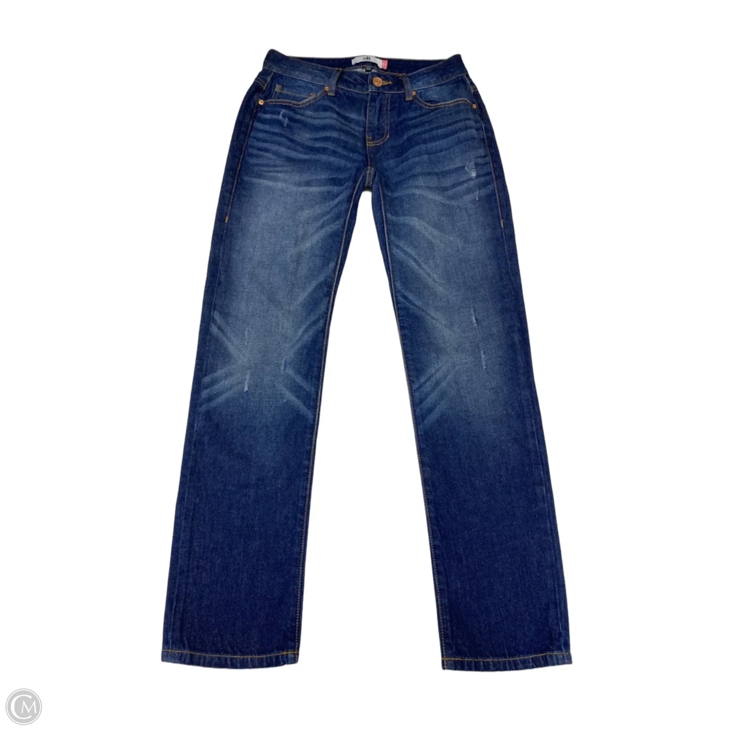 Jeans Straight By Cabi In Blue Denim, Size: 0