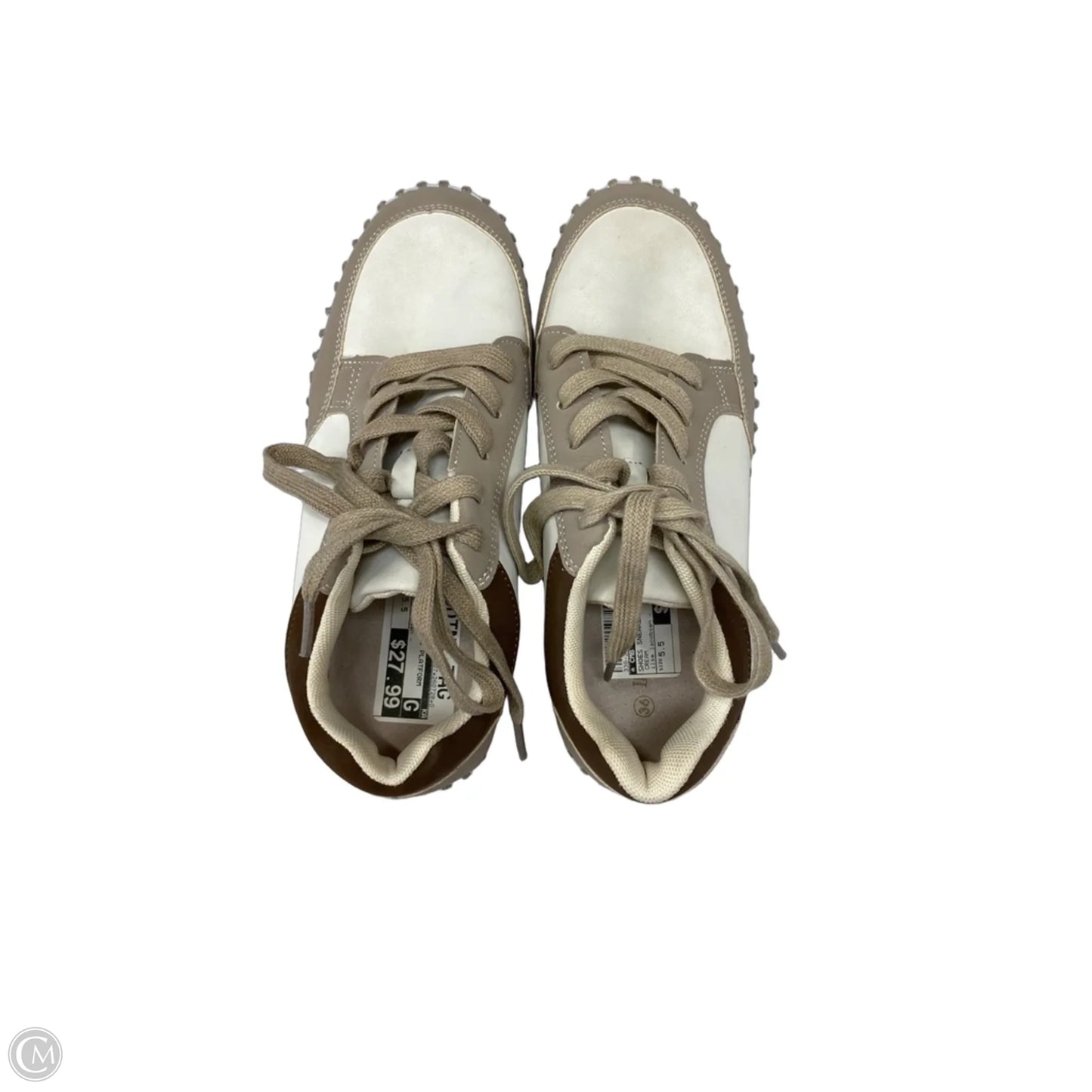 Shoes Sneakers Platform By Cmb In Cream, Size: 5.5