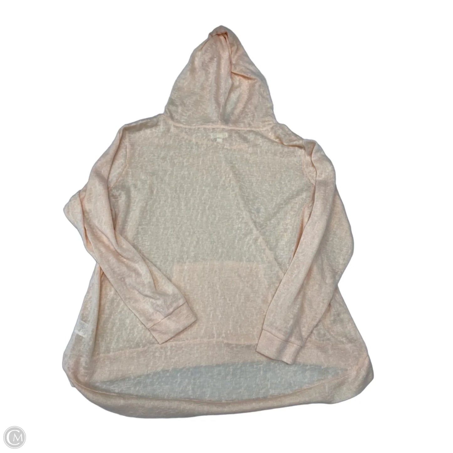 Athletic Sweatshirt Hoodie By Weatherproof In Peach, Size: Xl