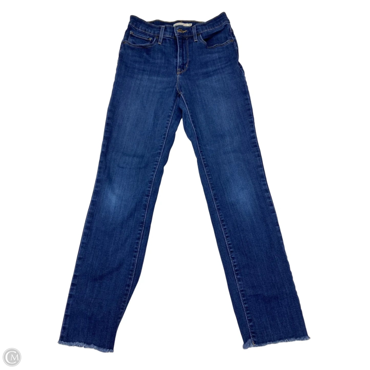 Jeans Straight By Levis In Blue Denim, Size: 8