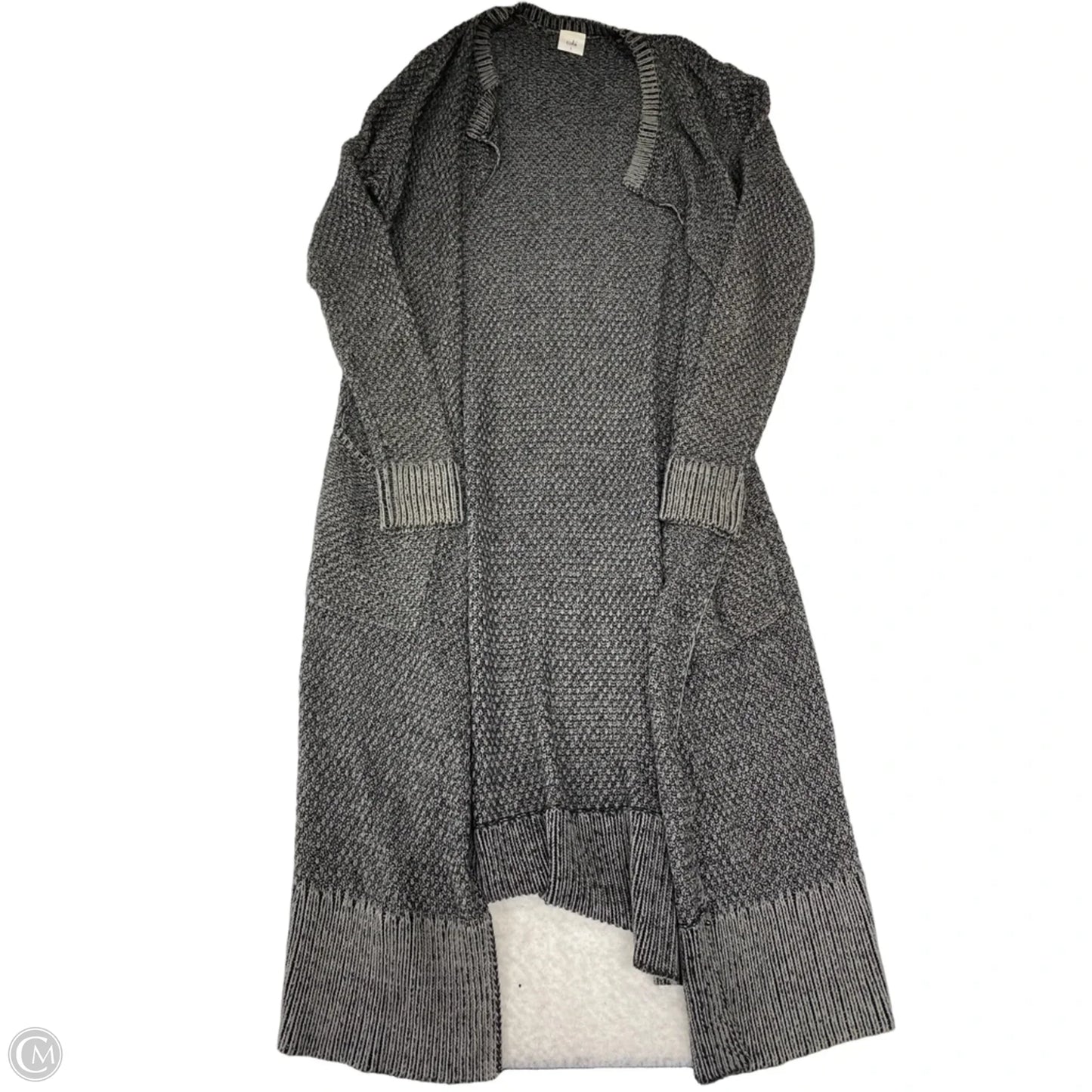 Sweater Cardigan By Cabi In Black & Grey, Size: S