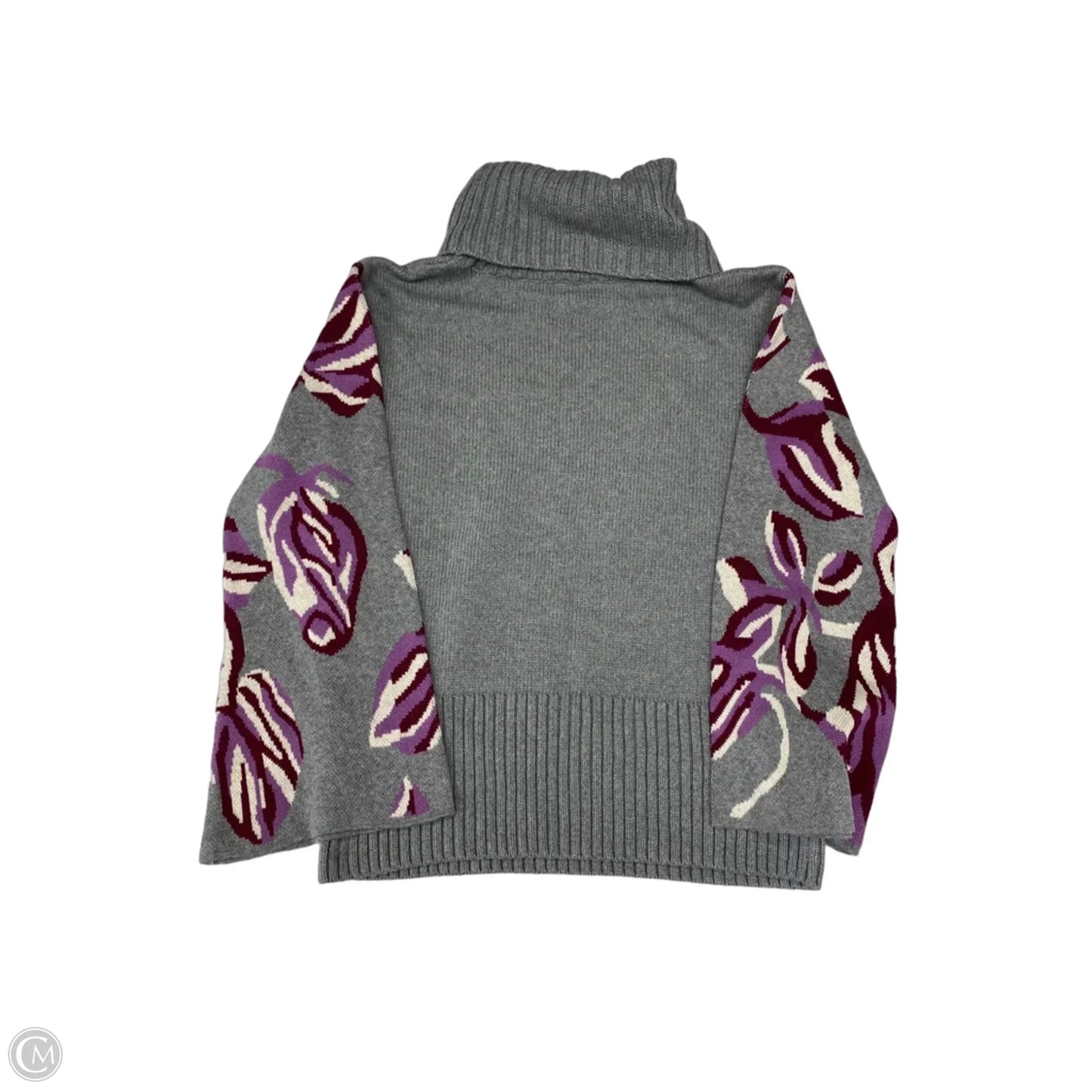Sweater By Cabi In Grey & Purple, Size: Xs