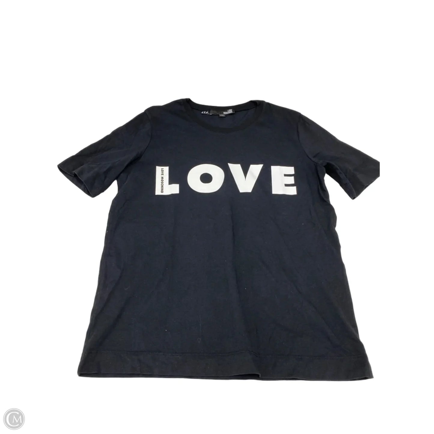 Top Short Sleeve By Love Moschino In Black, Size: S