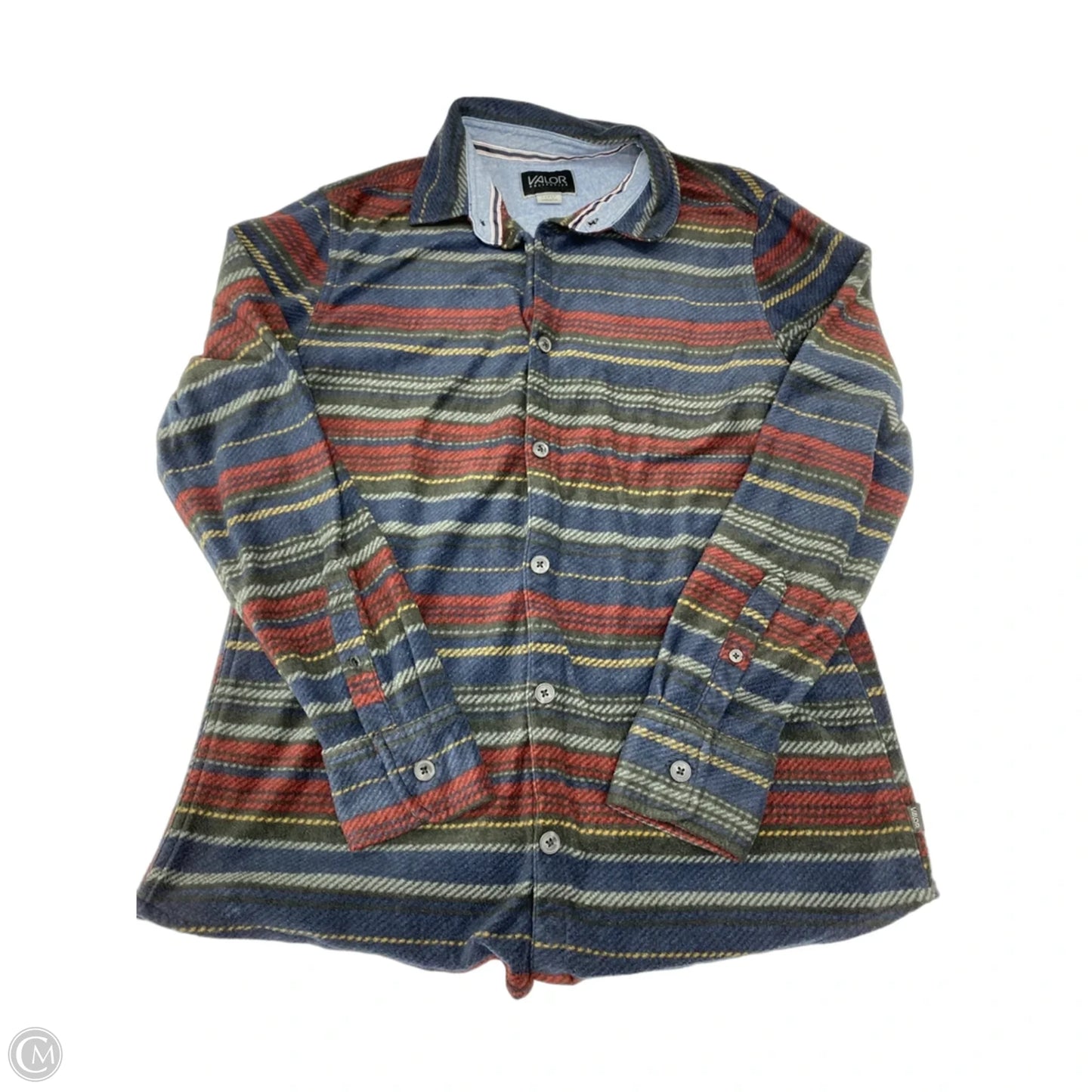 Top Long Sleeve By Clothes Mentor In Plaid Pattern, Size: L