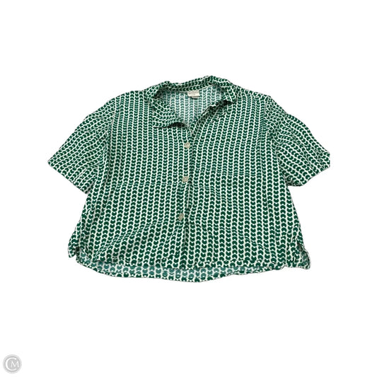 Top Short Sleeve By A New Day In Green & White, Size: Xs