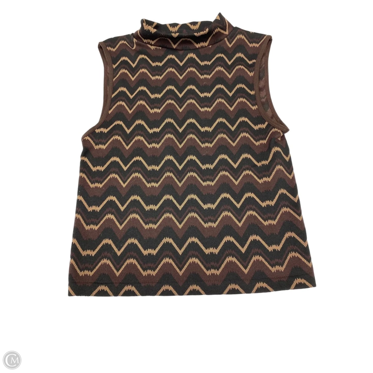 Top Sleeveless By Willow & Root In Brown, Size: M