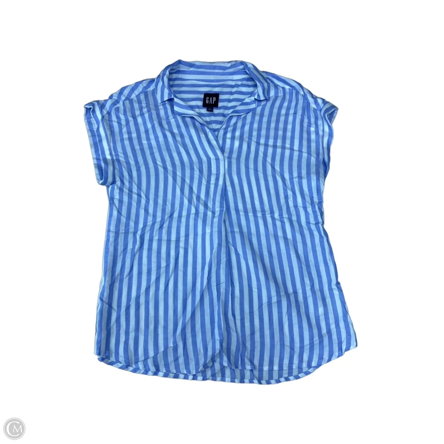 Top Short Sleeve By Gap In Striped Pattern, Size: S