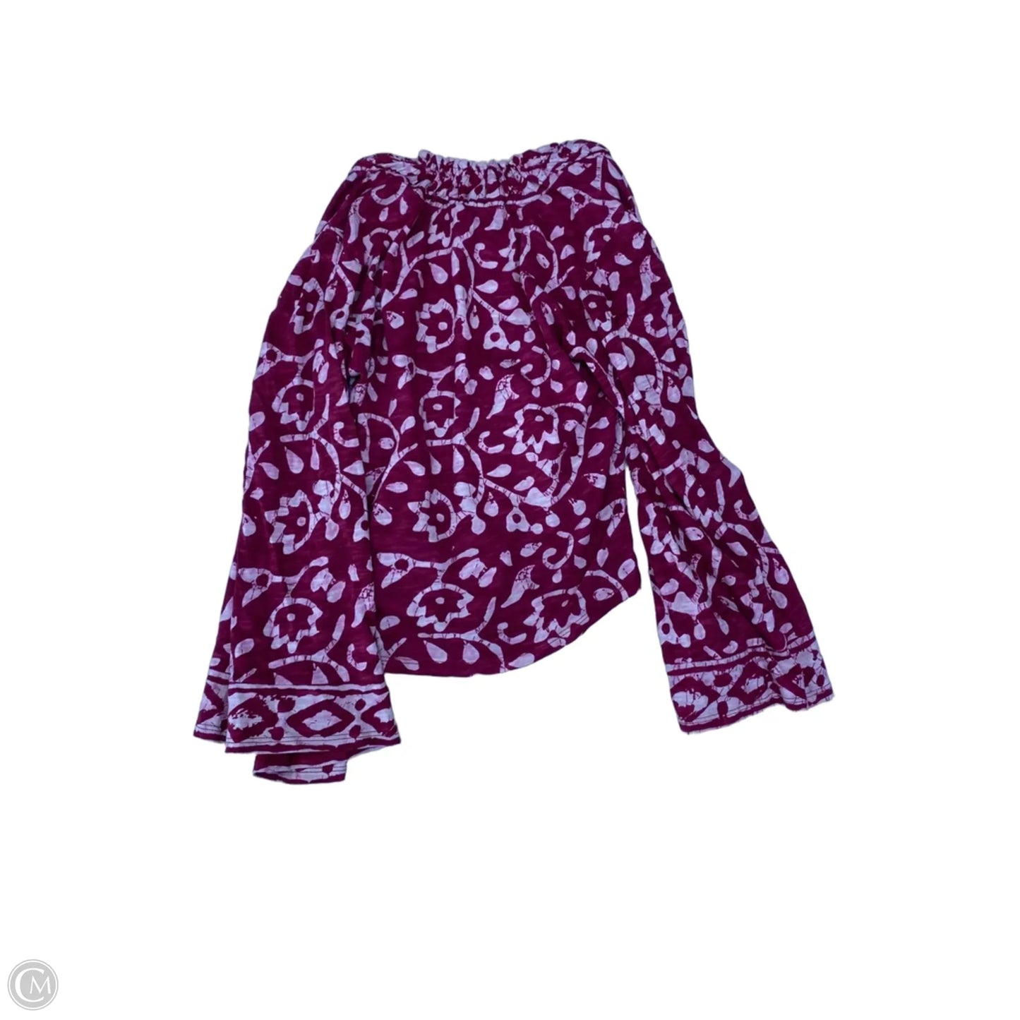 Top Long Sleeve By Free People In Pink, Size: S