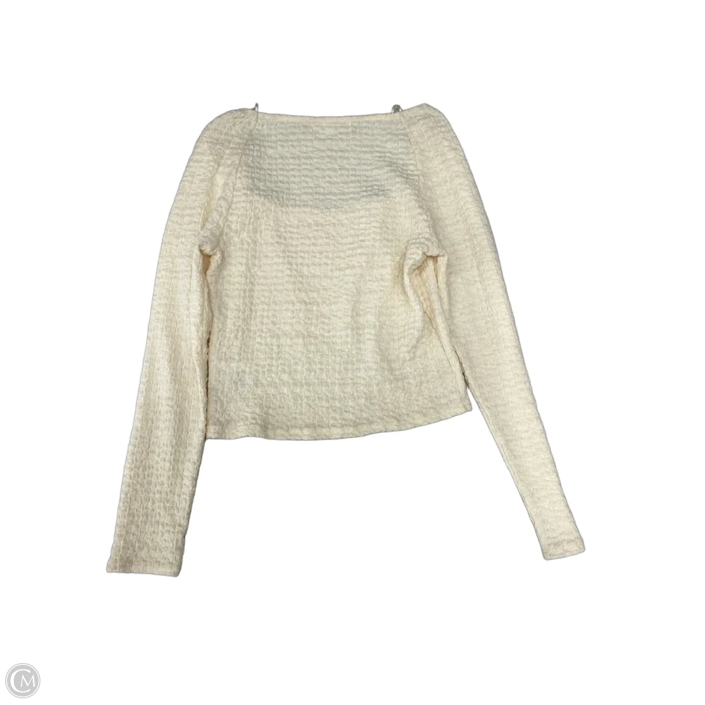 Top Long Sleeve By Elodie In Cream, Size: M