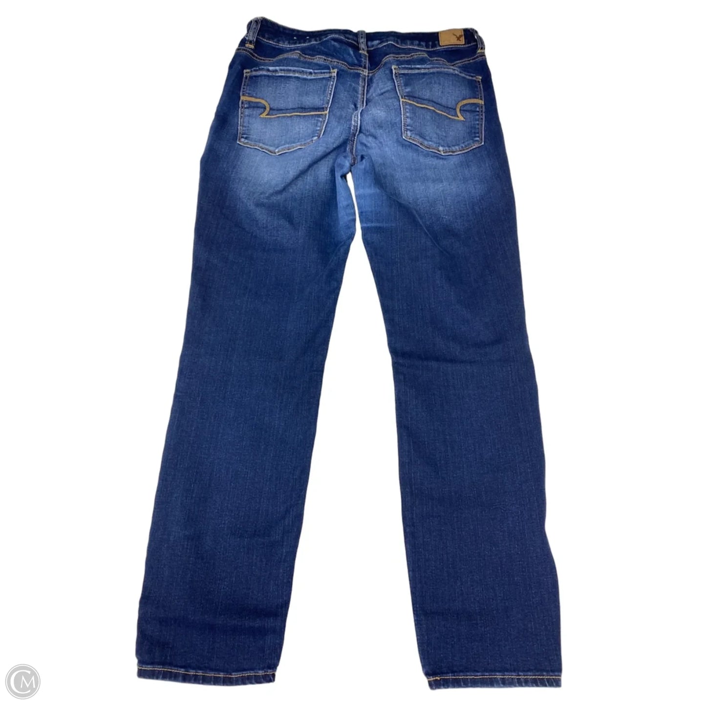 Jeans Skinny By American Eagle In Blue Denim, Size: 14