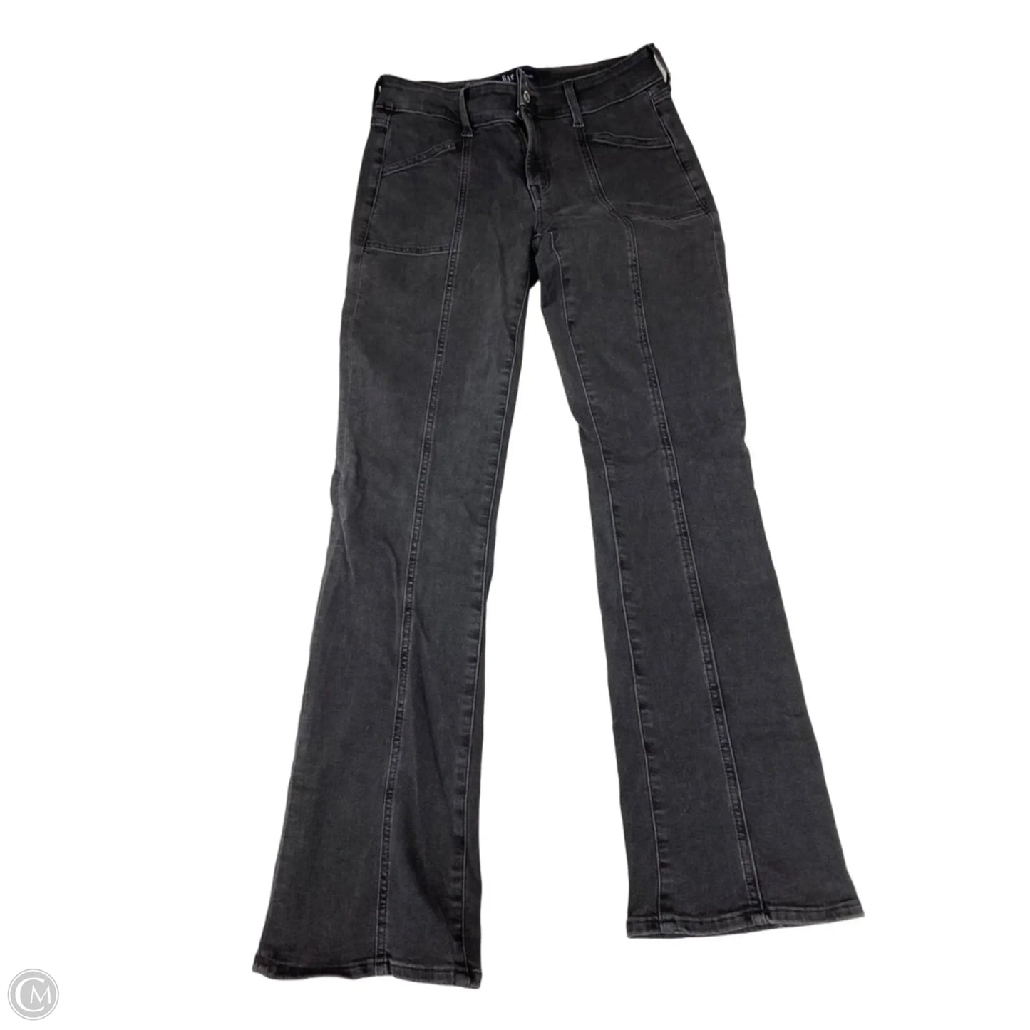 Jeans Boot Cut By Gap In Black Denim, Size: 8