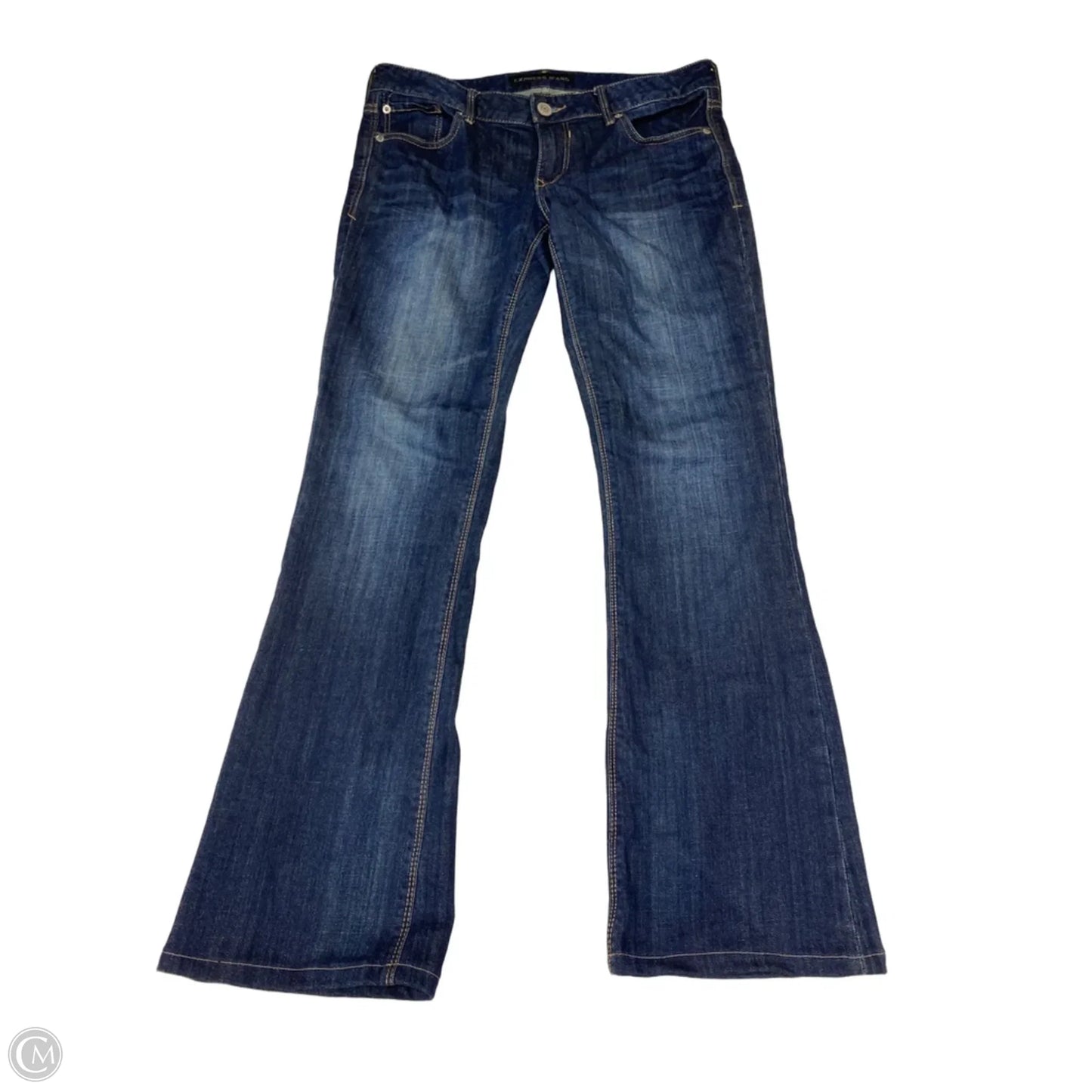 Jeans Flared By Express In Blue Denim, Size: 6