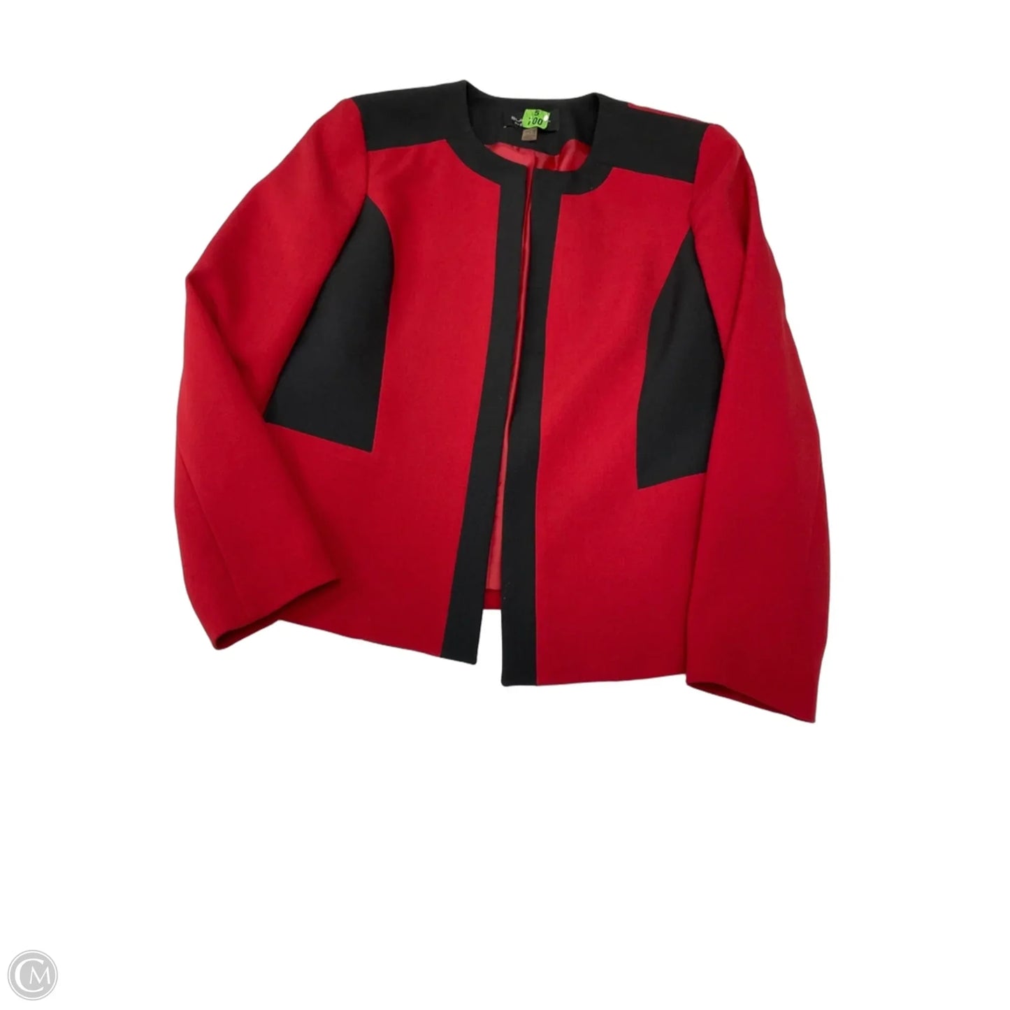 Blazer By Black Label In Black & Red, Size: Xs
