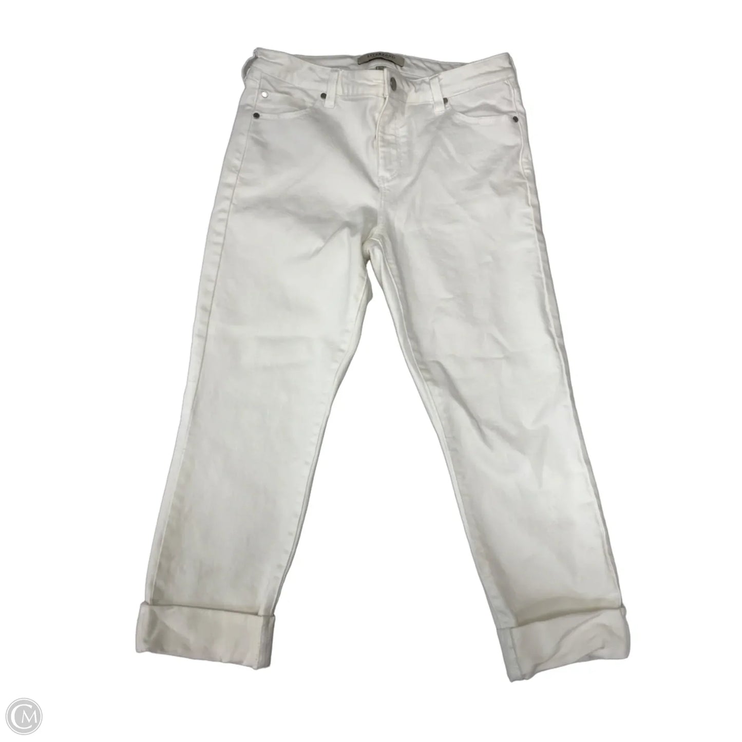 Jeans Straight By Liverpool In White Denim, Size: 10