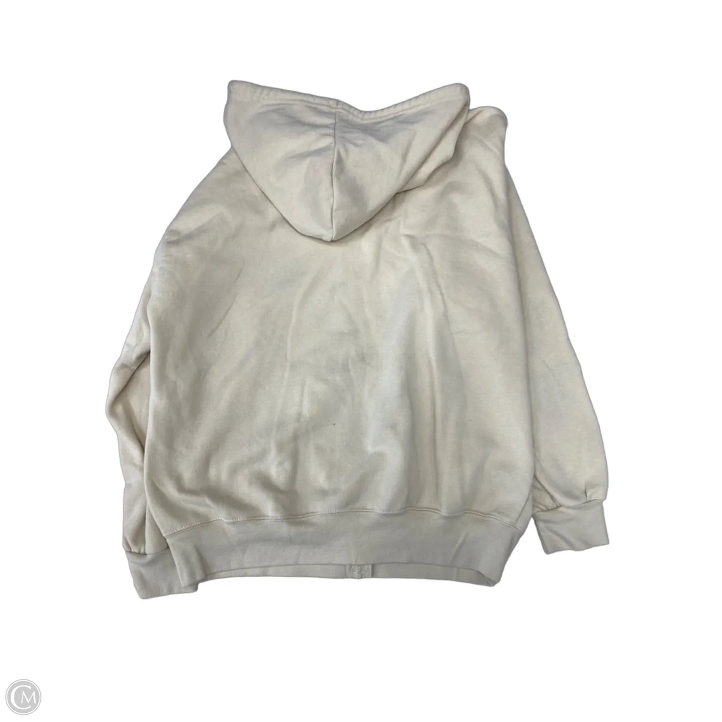 Sweatshirt Hoodie By Disney In Beige, Size: L