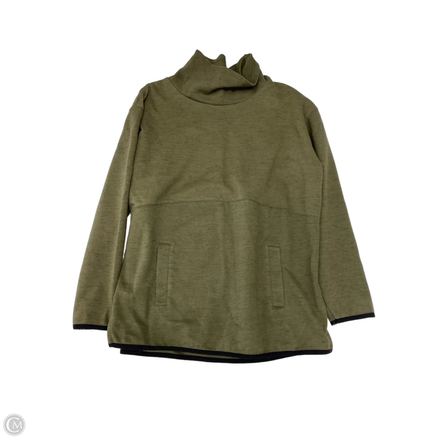 Athletic Sweatshirt Collar By Tek Gear In Green, Size: L
