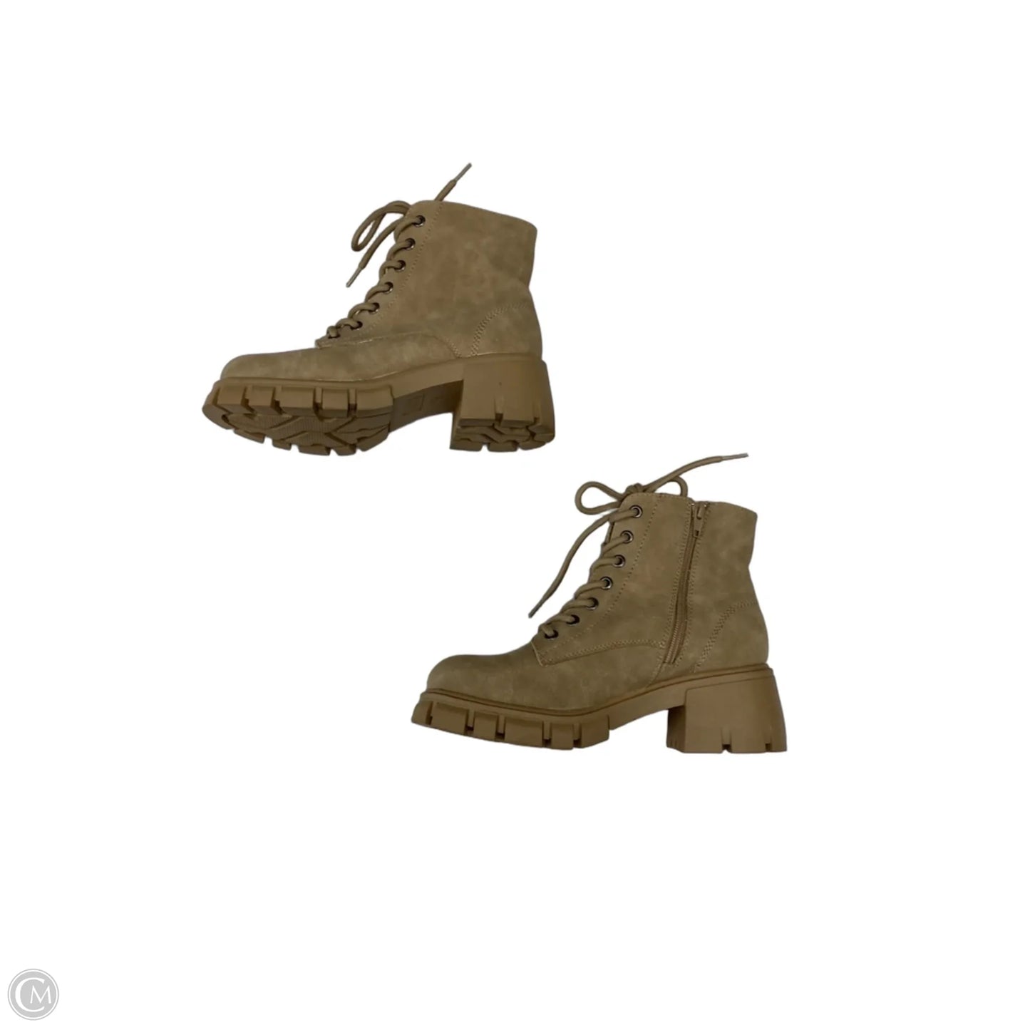 Boots Ankle Heels By Mia In Beige, Size: 7