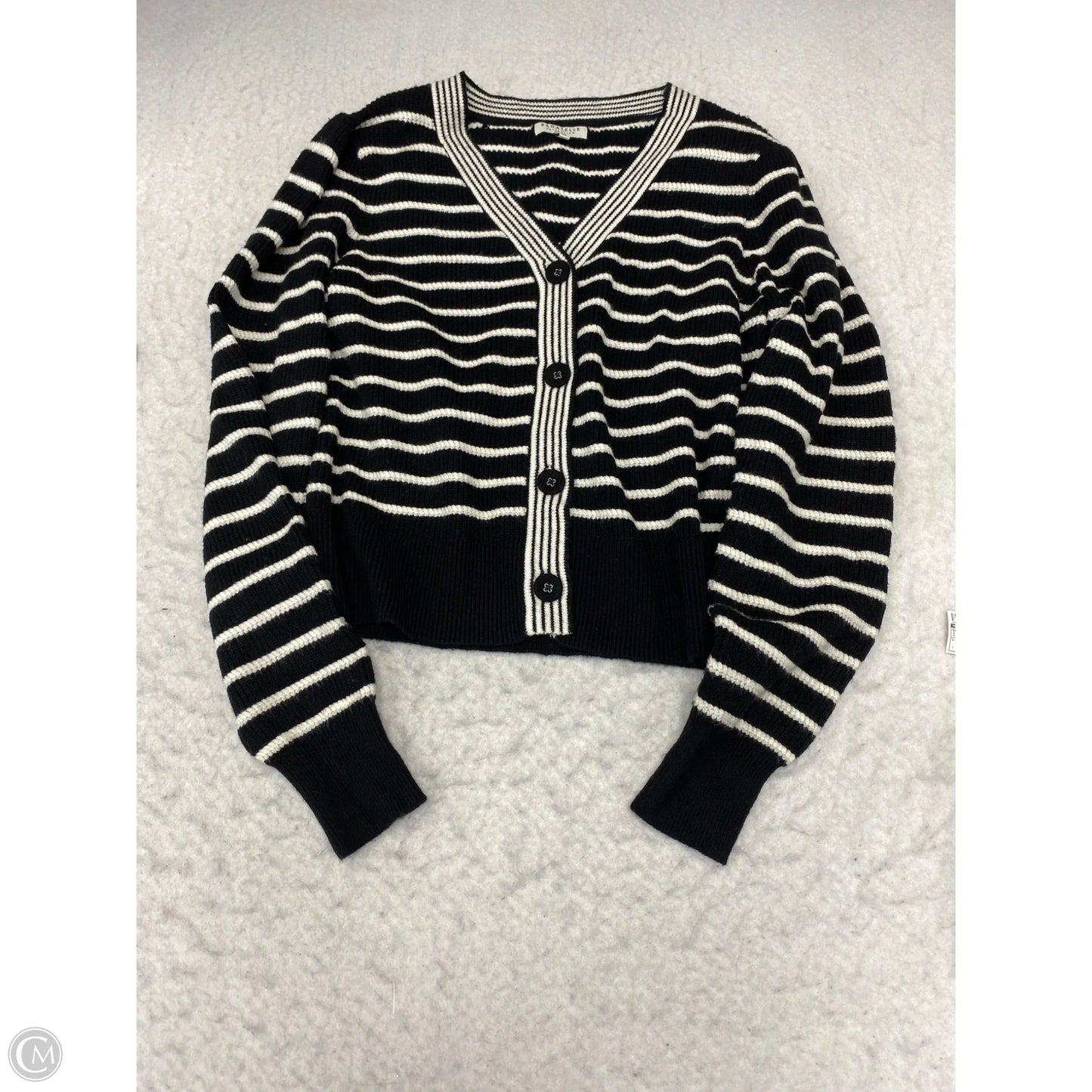 Sweater Cardigan By Bagatelle In Striped Pattern, Size: M
