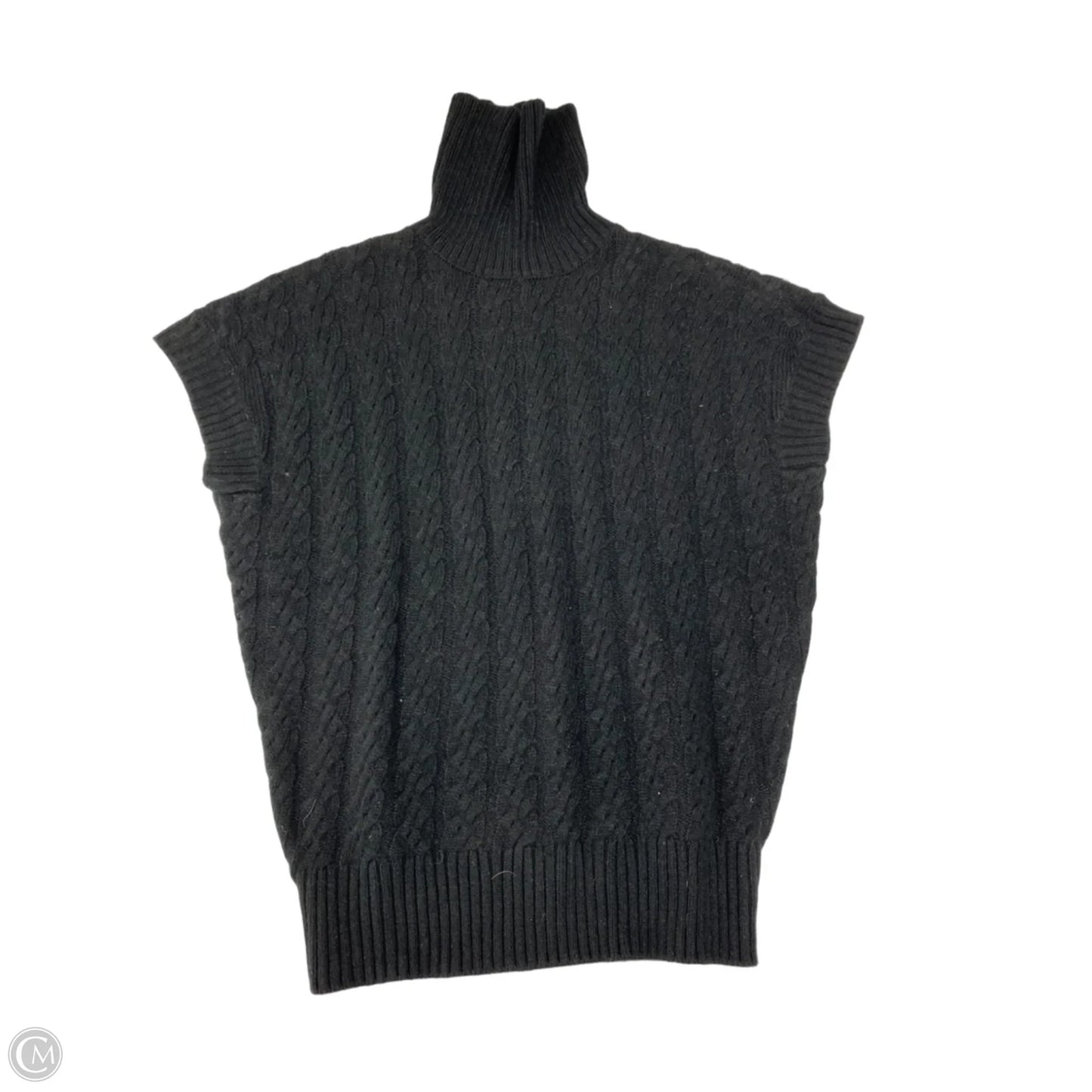 Sweater Short Sleeve By Calvin Klein In Black, Size: Xs