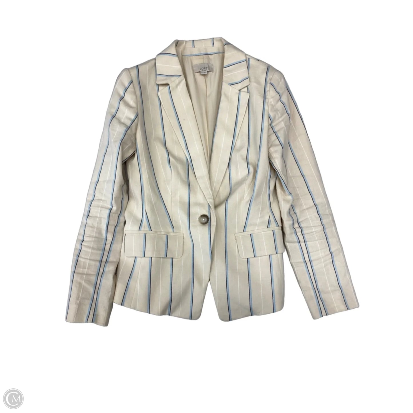Blazer By Loft In Striped Pattern, Size: Xsp
