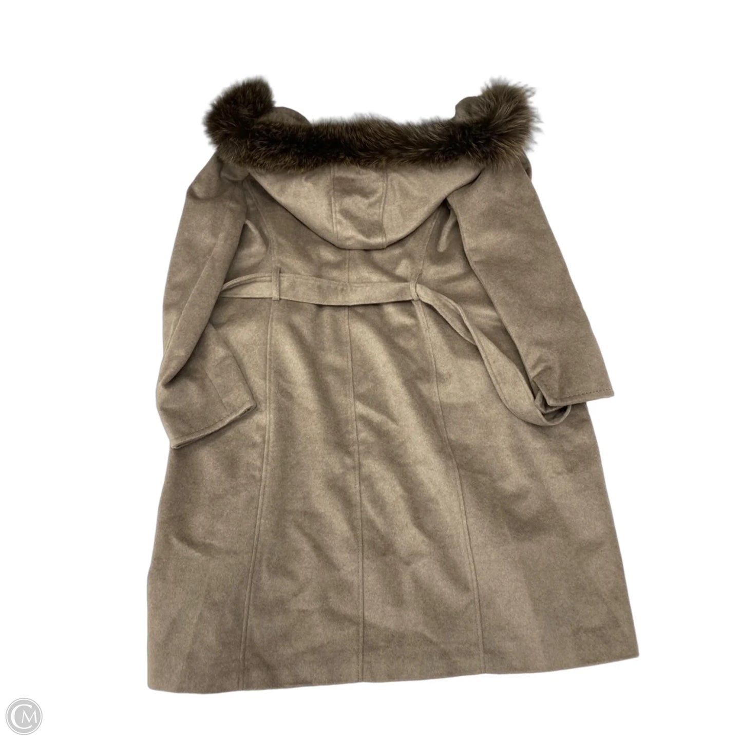 Coat Wool By Ellen Tracy In Brown, Size: L