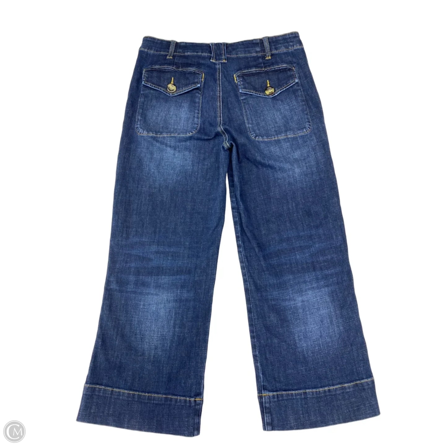 Jeans Wide Leg By Cabi In Blue Denim, Size: 6