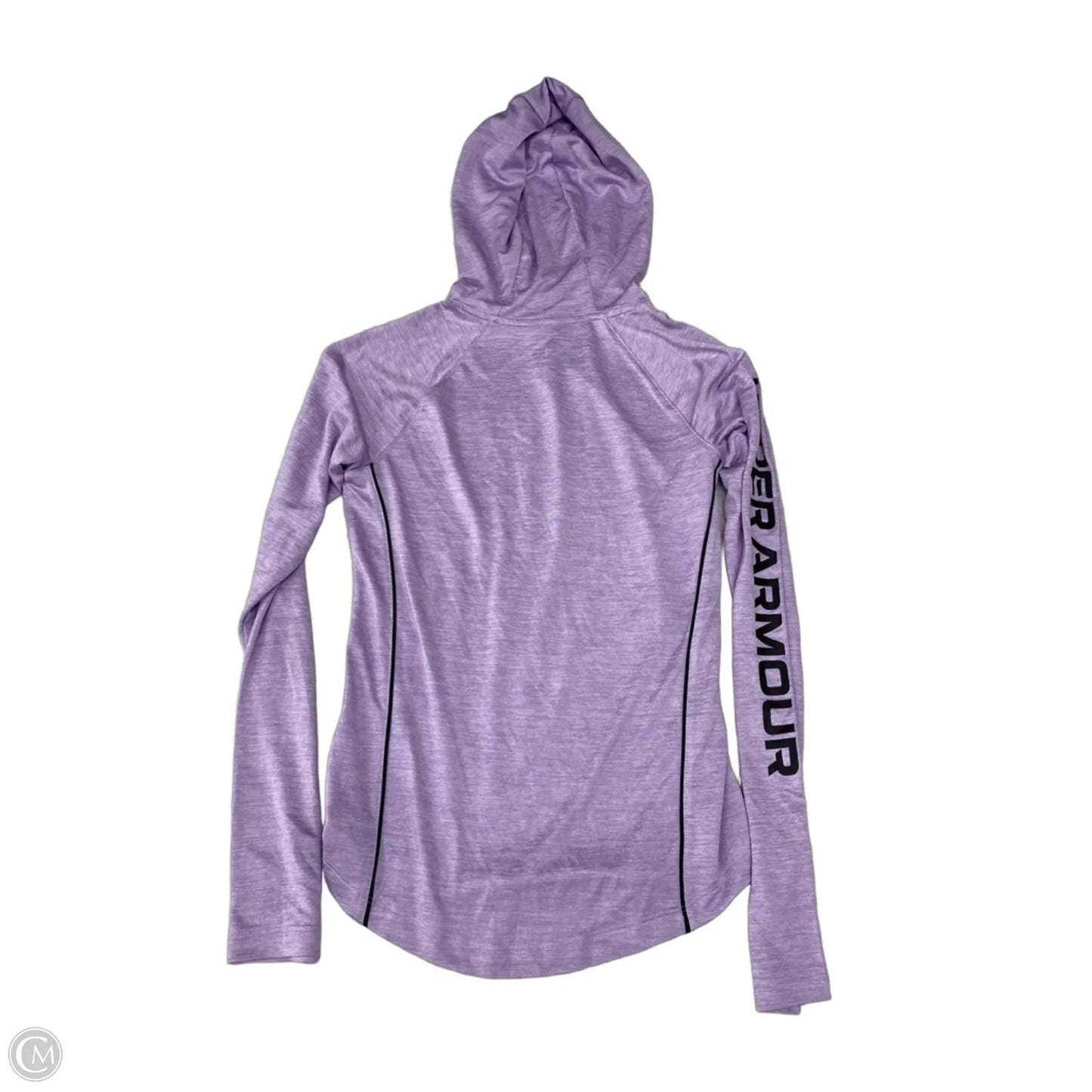 Athletic Top Long Sleeve Hoodie By Under Armour In Purple, Size: Xs