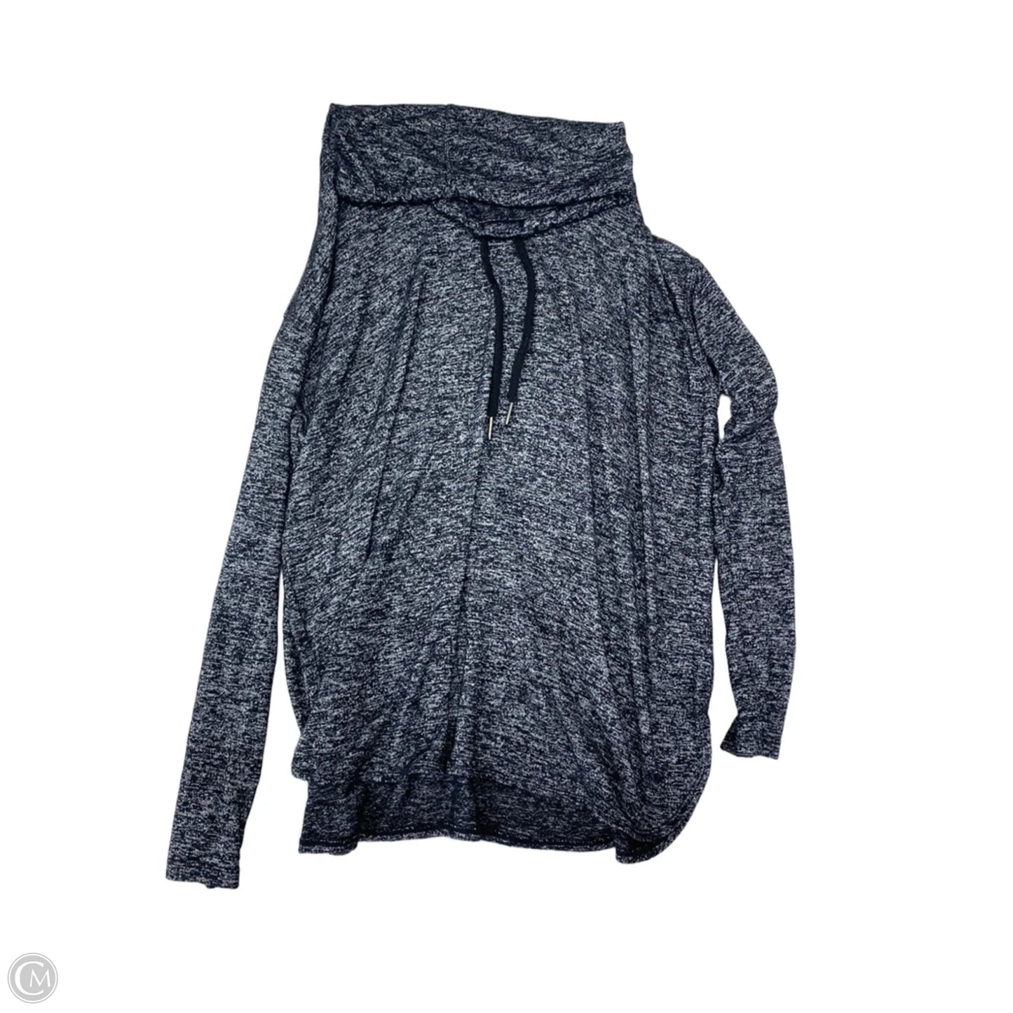 Athletic Top Long Sleeve Collar By Calvin Klein Performance In Grey, Size: L
