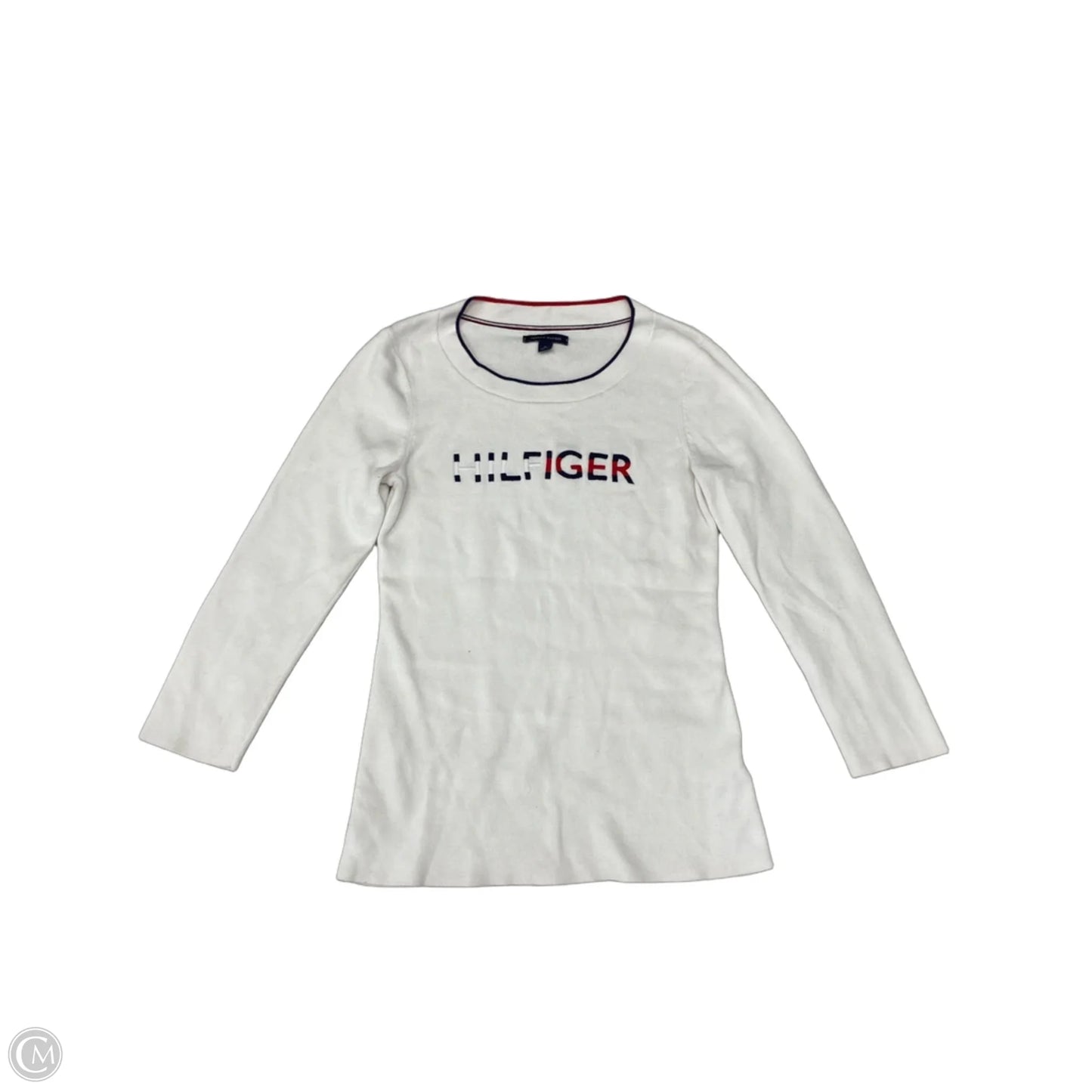 Top Long Sleeve By Tommy Hilfiger In White, Size: M