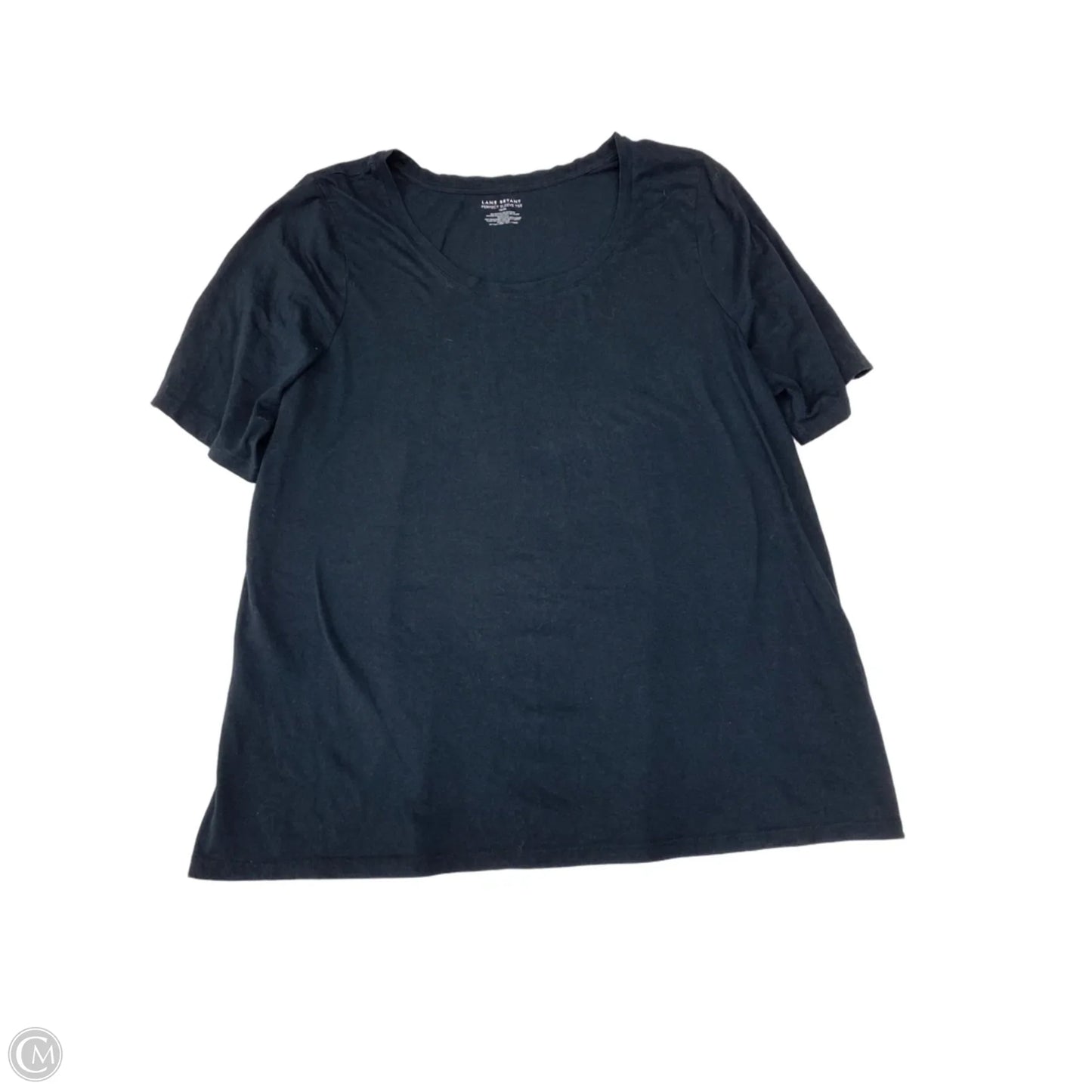 Top Short Sleeve Basic By Lane Bryant In Black, Size: 1x
