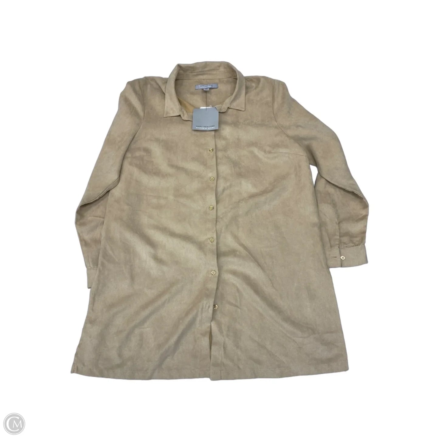 Top Long Sleeve By Marc New York In Beige, Size: L