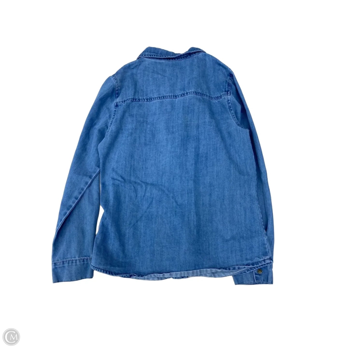 Top Long Sleeve By Allegra K In Blue Denim, Size: S