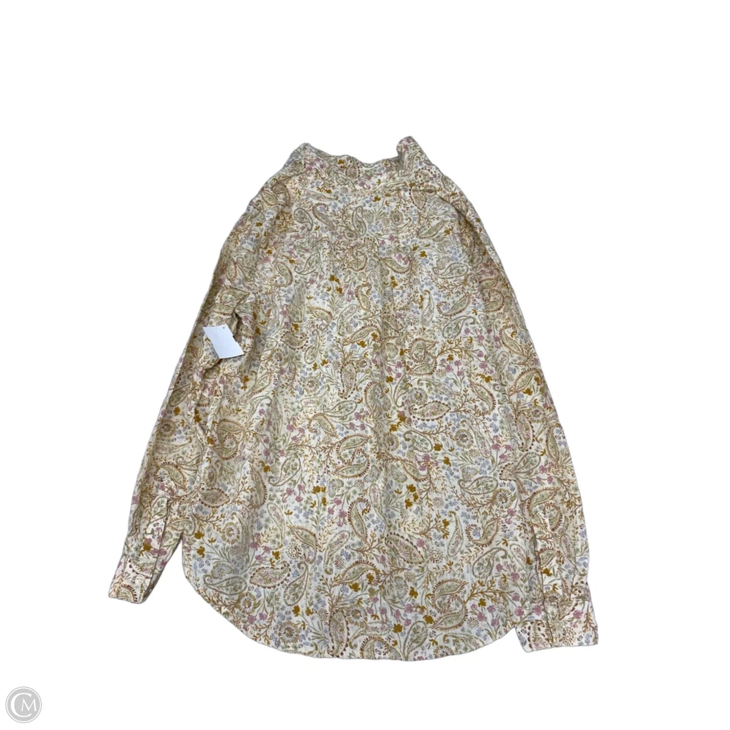 Top Long Sleeve By Ana In Paisley Print, Size: M