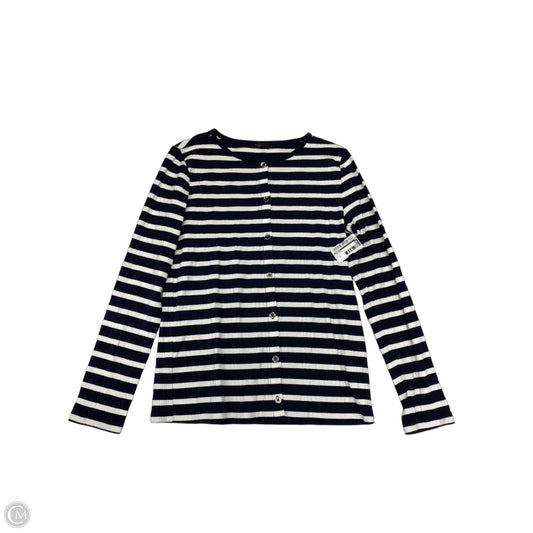 Cardigan By Talbots In Striped Pattern, Size: M